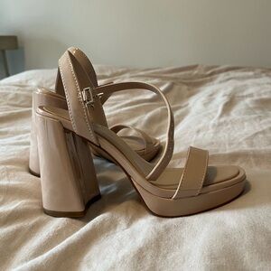 Nude Block Heels